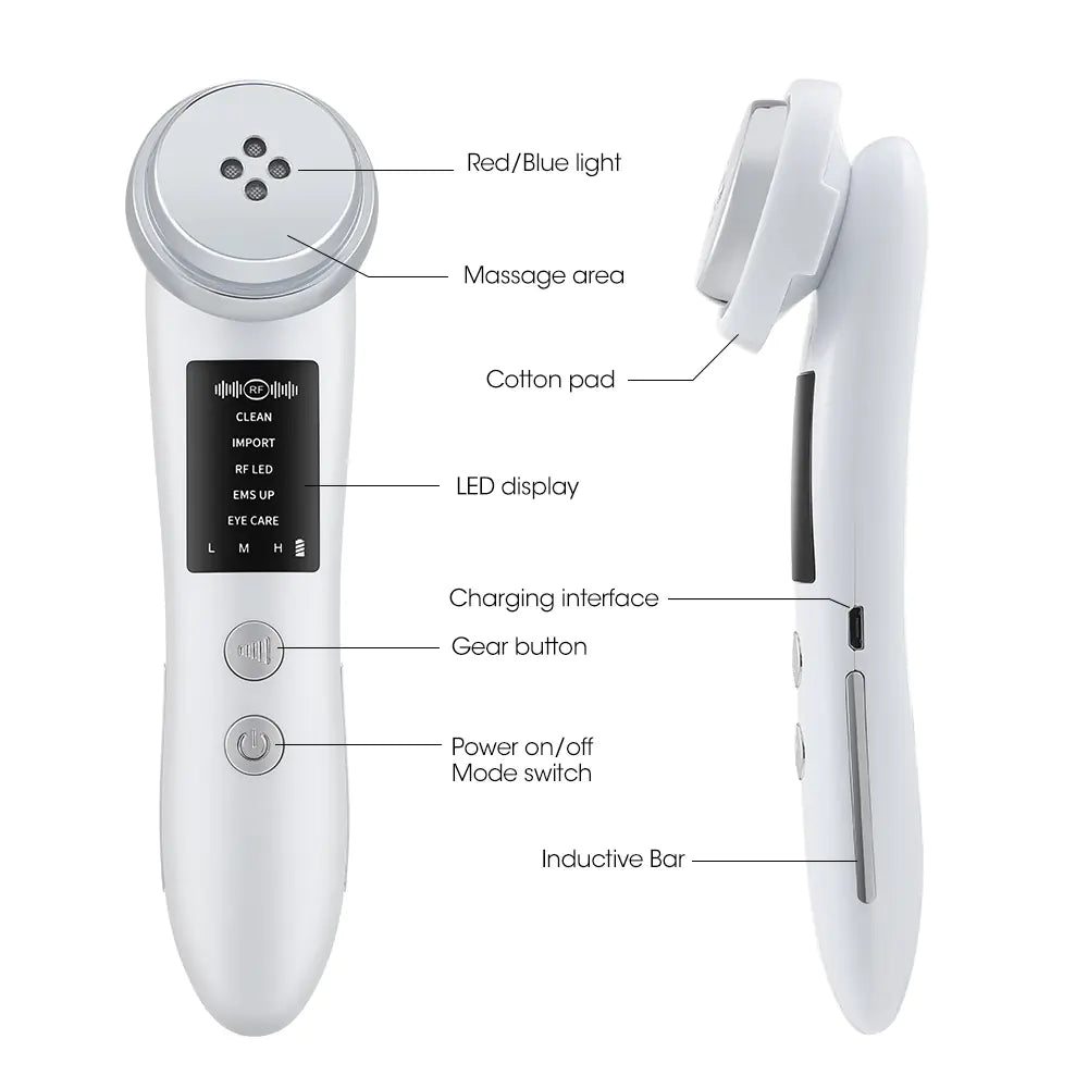 Cross-Border Facial Beauty Device with 5 Modes and Microcurrent