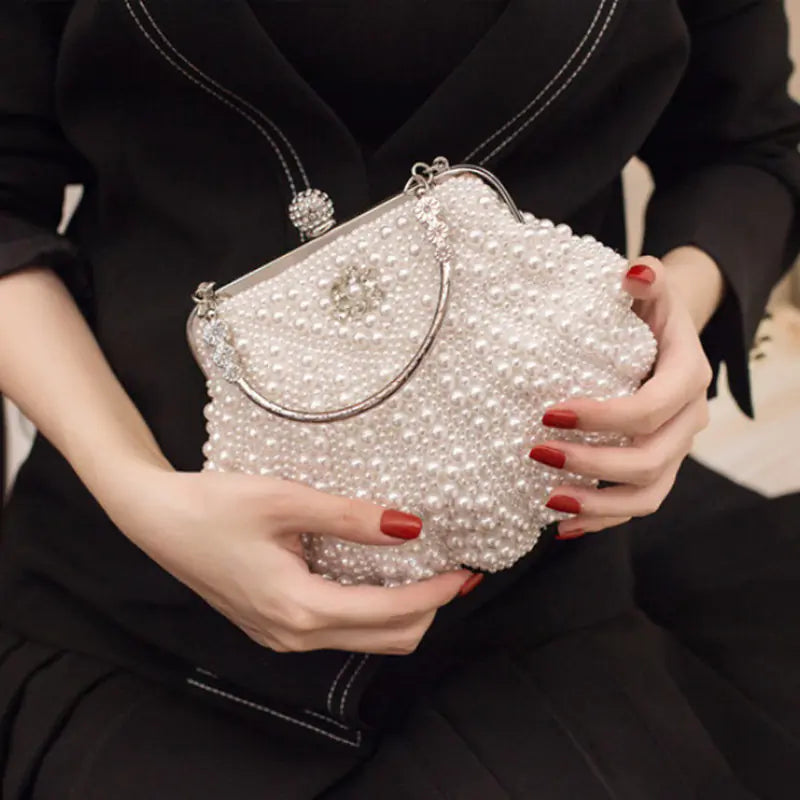 Luxury Pearl Evening Clutch Bag for Women