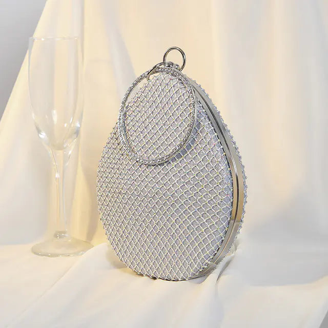 Luxury Pearl Rhinestone Clutch Bag for Women