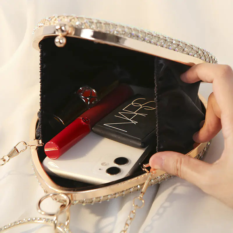 Luxury Pearl Rhinestone Clutch Bag for Women