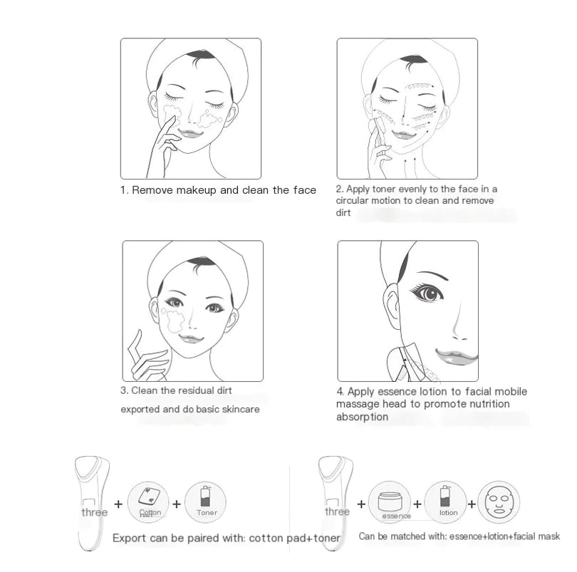 RF Beauty Device for Skin Brightening and Serum Infusion