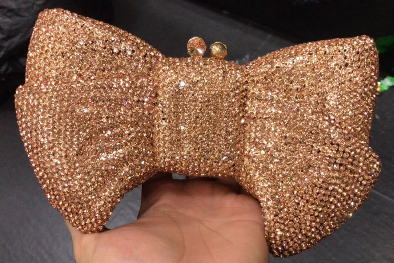 2021 New Rhinestone Bow Evening Clutch Bag for Women