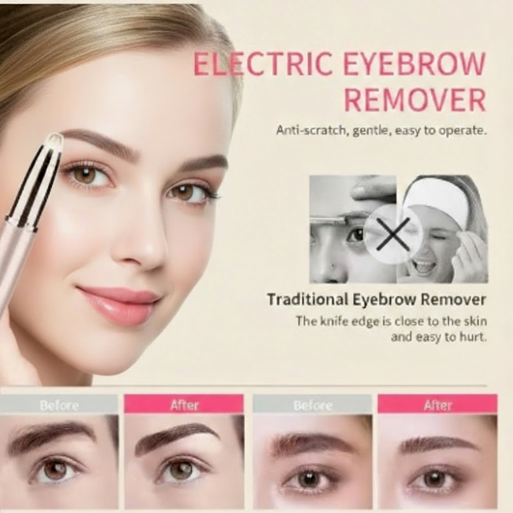 Cordless Electric Eyebrow & Face Epilator Trimmer