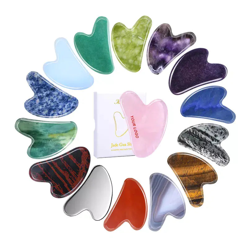 Natural Jade Gua Sha Facial Massage Tool for V Face