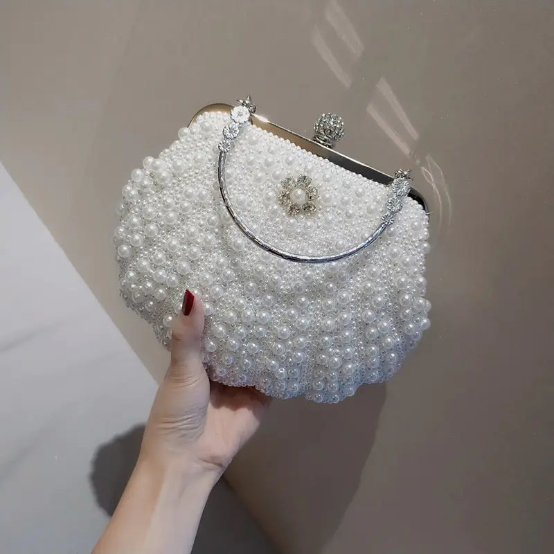 Luxury Pearl Evening Clutch Bag for Women