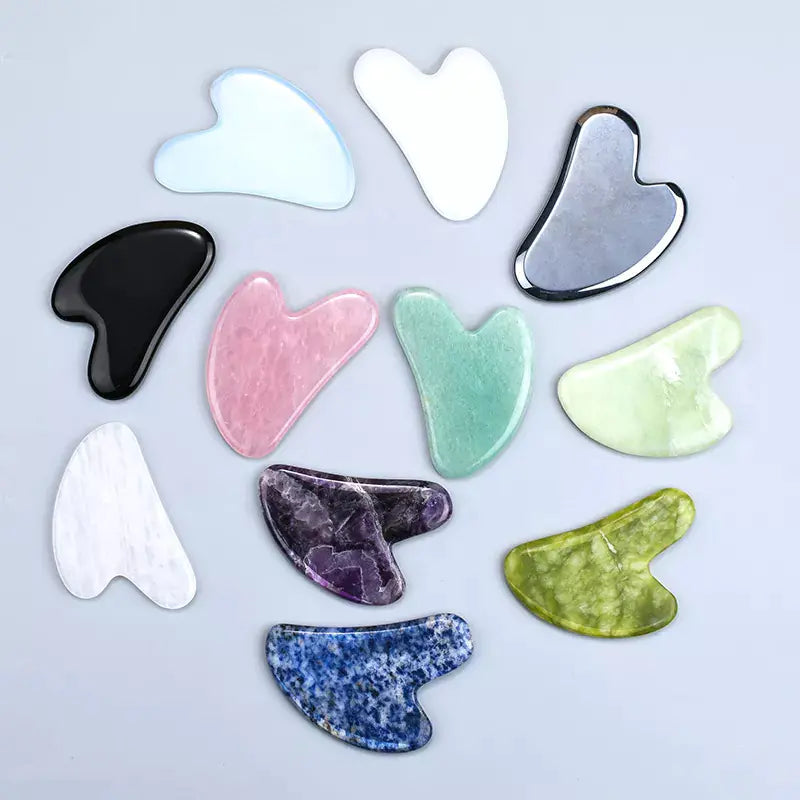 Natural Jade Gua Sha Facial Massage Tool for V Face