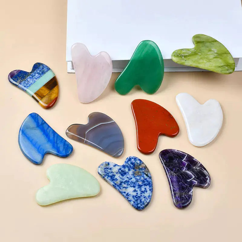 Natural Jade Gua Sha Facial Massage Tool for V Face