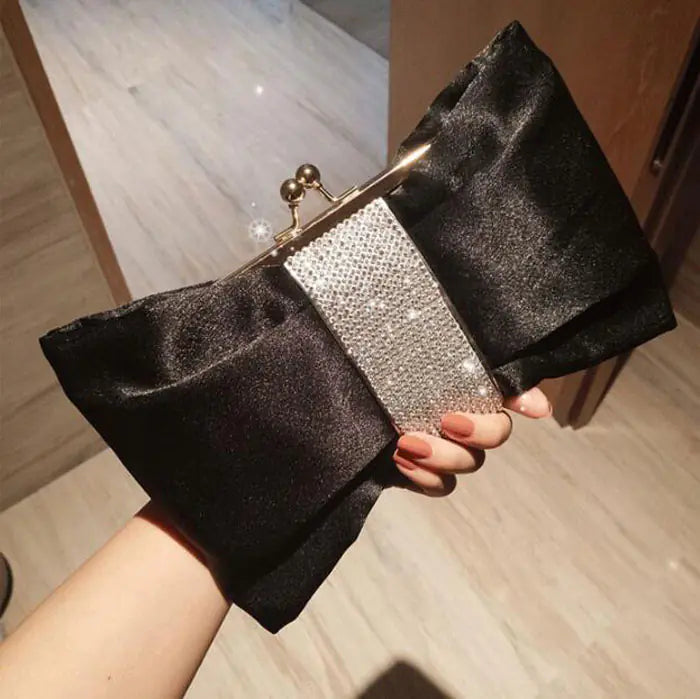 Cute Bow Evening Clutch and Shoulder Bag for Women