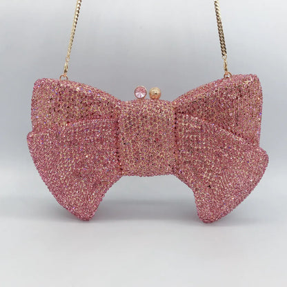 2021 New Rhinestone Bow Evening Clutch Bag for Women