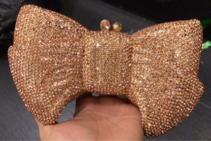 2021 New Rhinestone Bow Evening Clutch Bag for Women