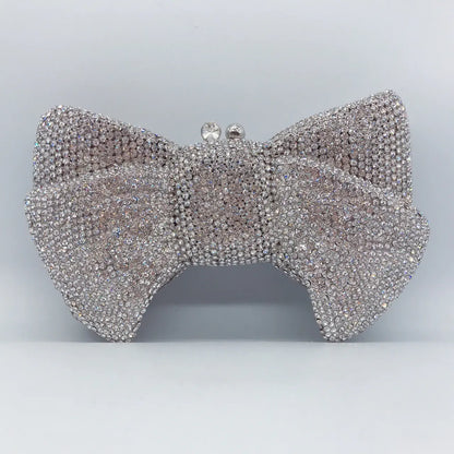 2021 New Rhinestone Bow Evening Clutch Bag for Women