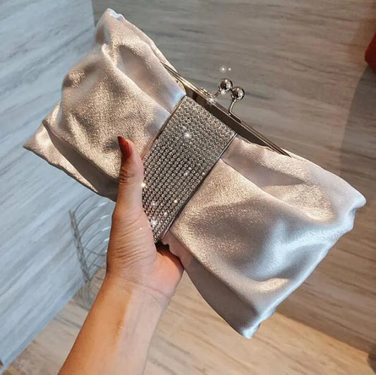 Cute Bow Evening Clutch and Shoulder Bag for Women