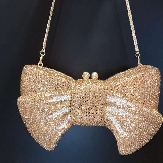 2021 New Rhinestone Bow Evening Clutch Bag for Women
